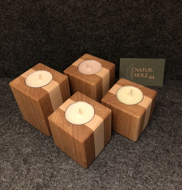Teelichthalter aus Holz